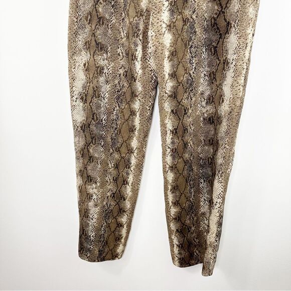 Dana Buchman Snakeskin Print Wool Silk Flat Front Wide Leg Pants Sz 16 - Picture 9 of 15